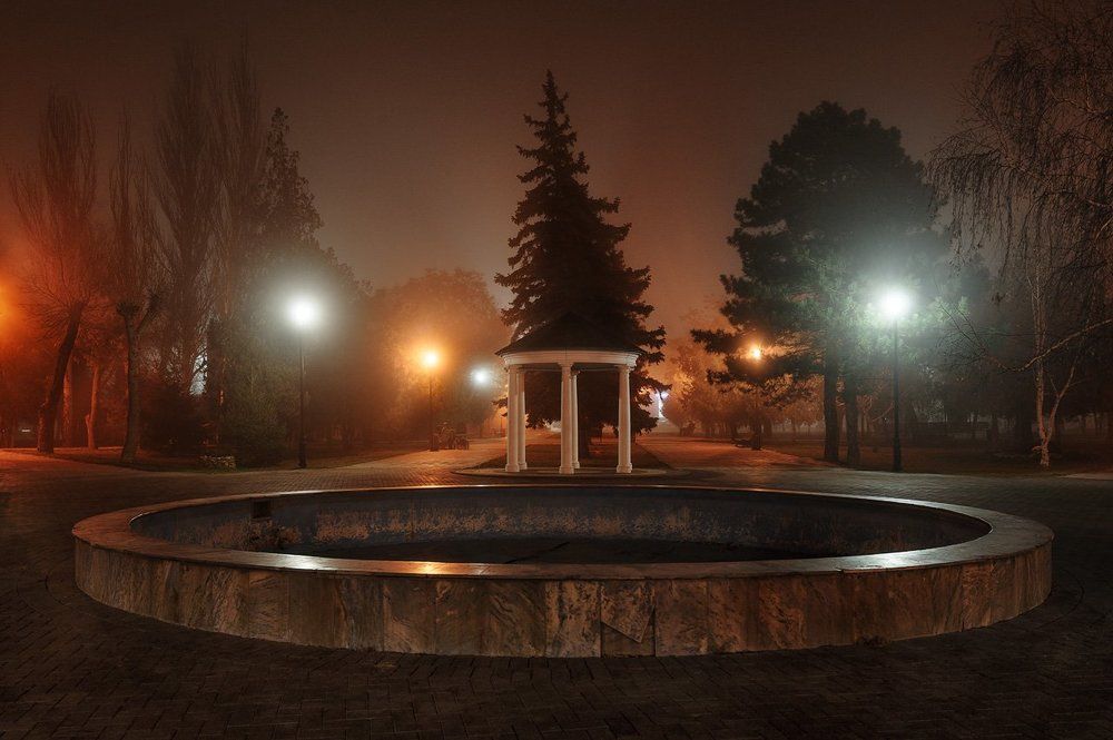 Туманный вечер в моем городке