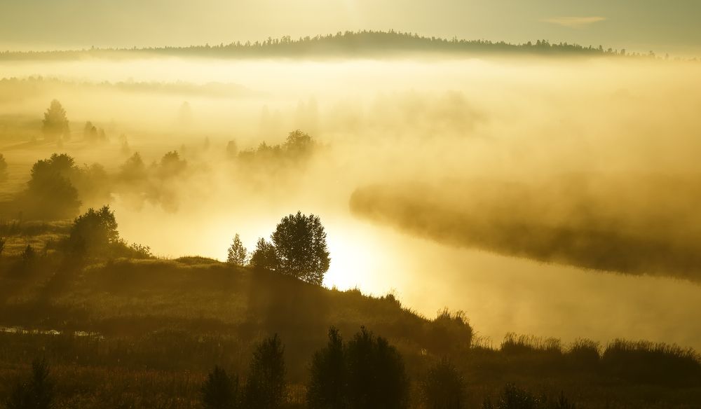 Утро на Чусовой. Урал.