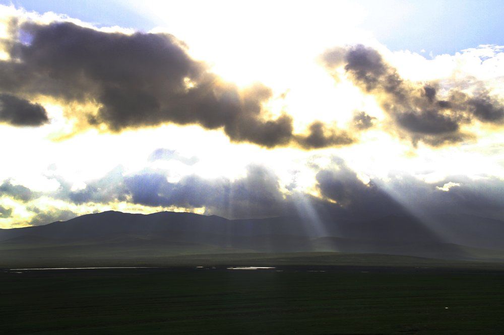 The shadow of Cloud in Mongolia.