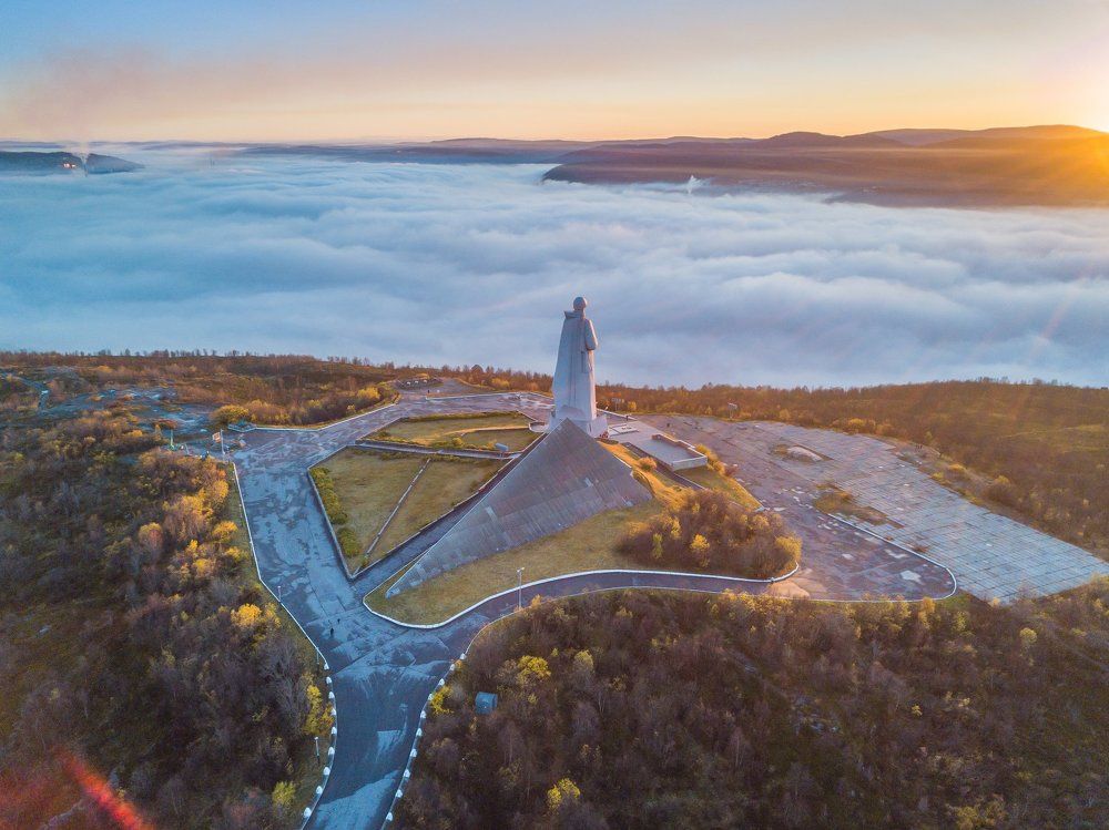 Foggy day in Murmansk
