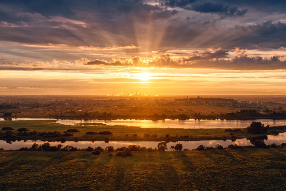 Закат под Великим Новгородом