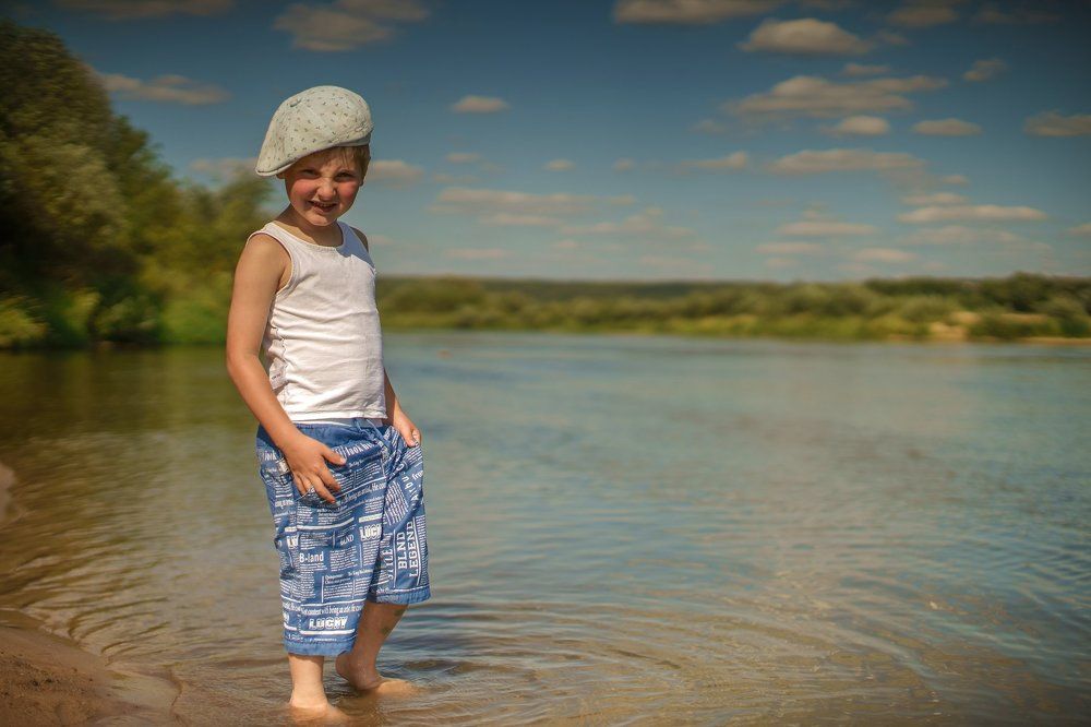 На реке Оке.