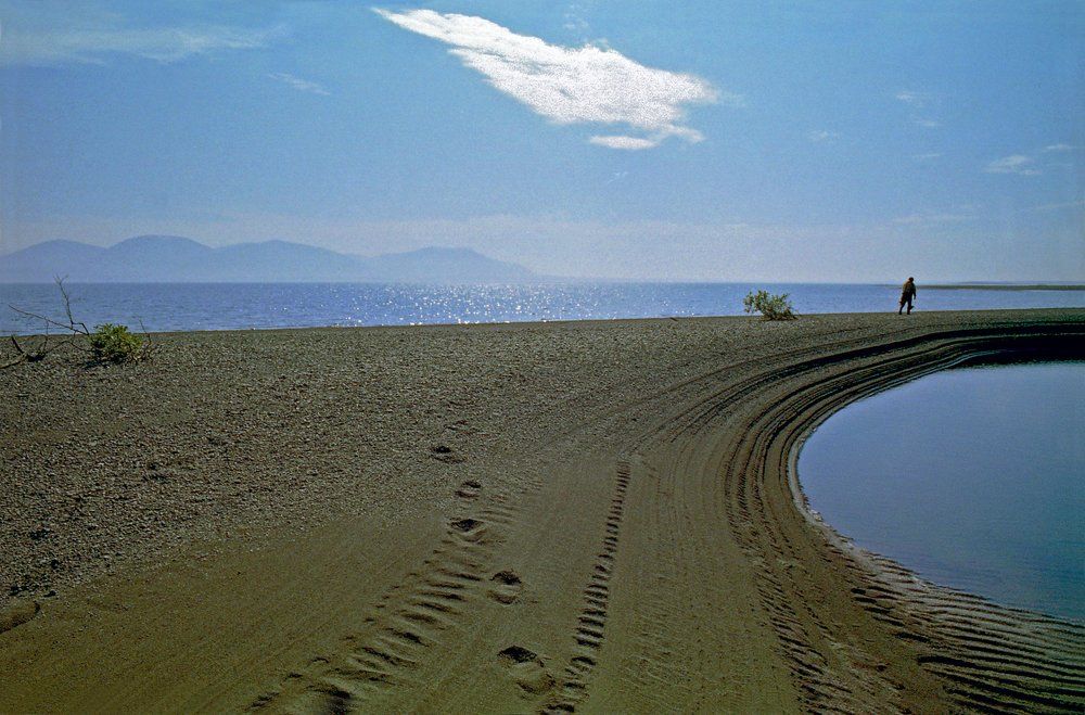 След на земле .
