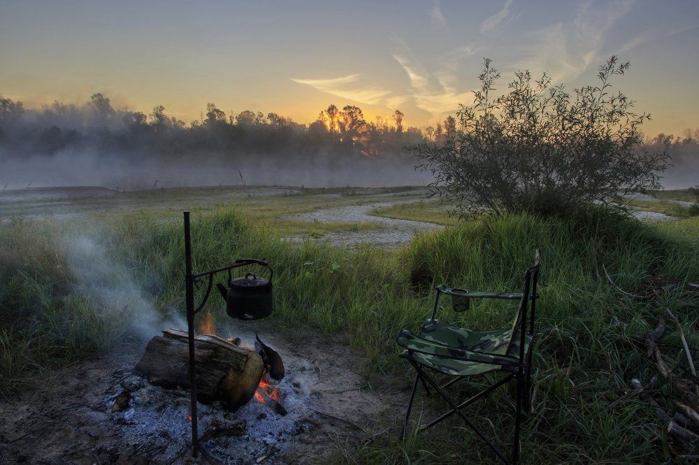 Туманным августовским  утром хочется горячего чая