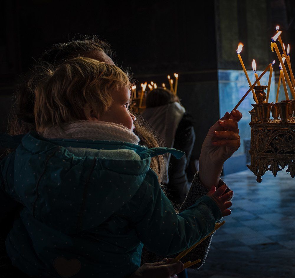 The baby and the candle
