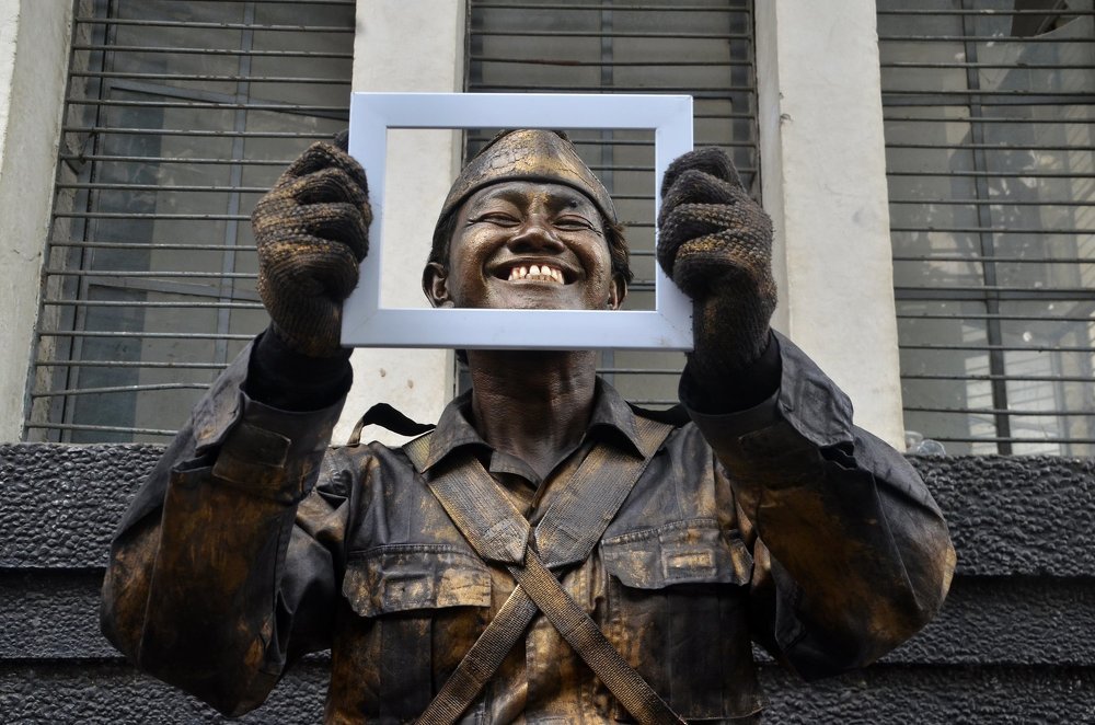 Smile with white frame