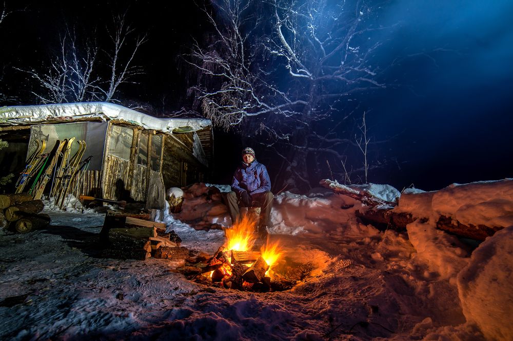 Январская ночь у костра