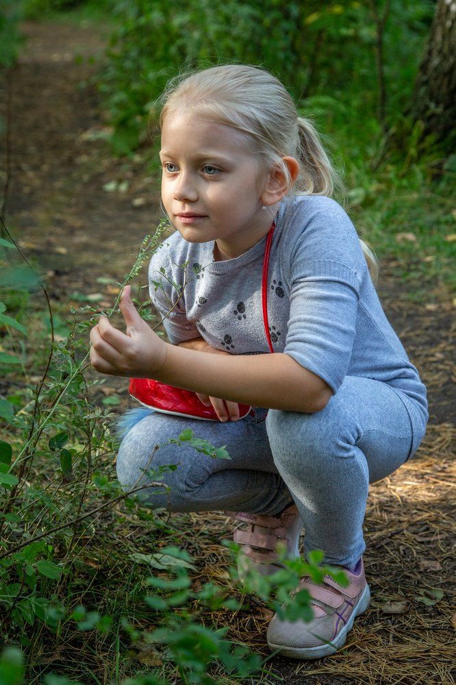 На прогулке в лесу.