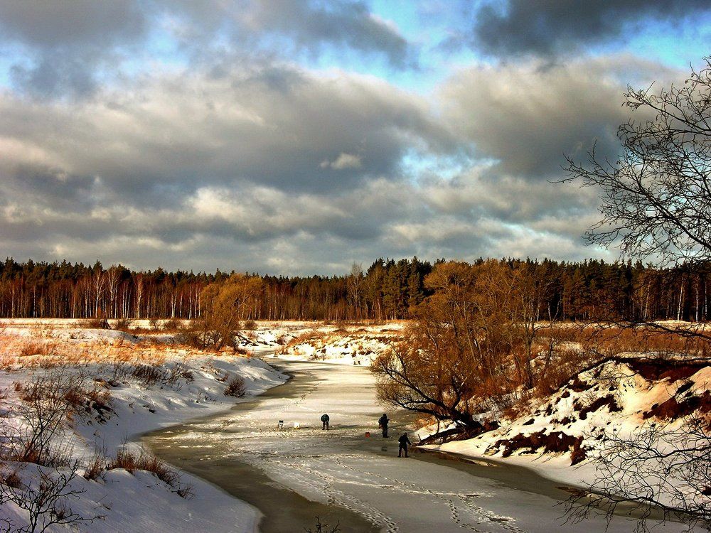 Зимняя рыбалка на Ламе
