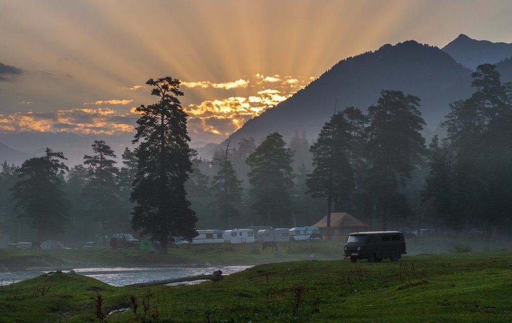 На рассвете