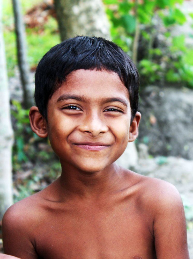 Village boy smile