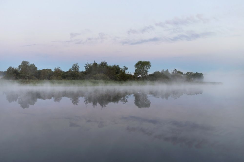 Туманное утро...