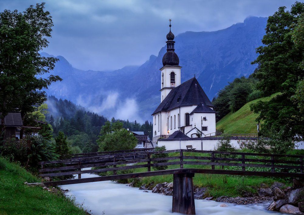 The bridge of Ramsau village in Germany