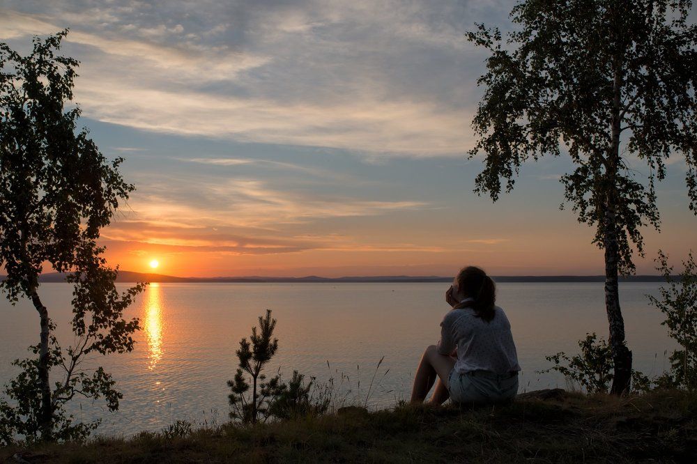 Вечер на озере