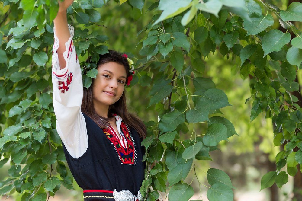 Girl with bulgarian costume