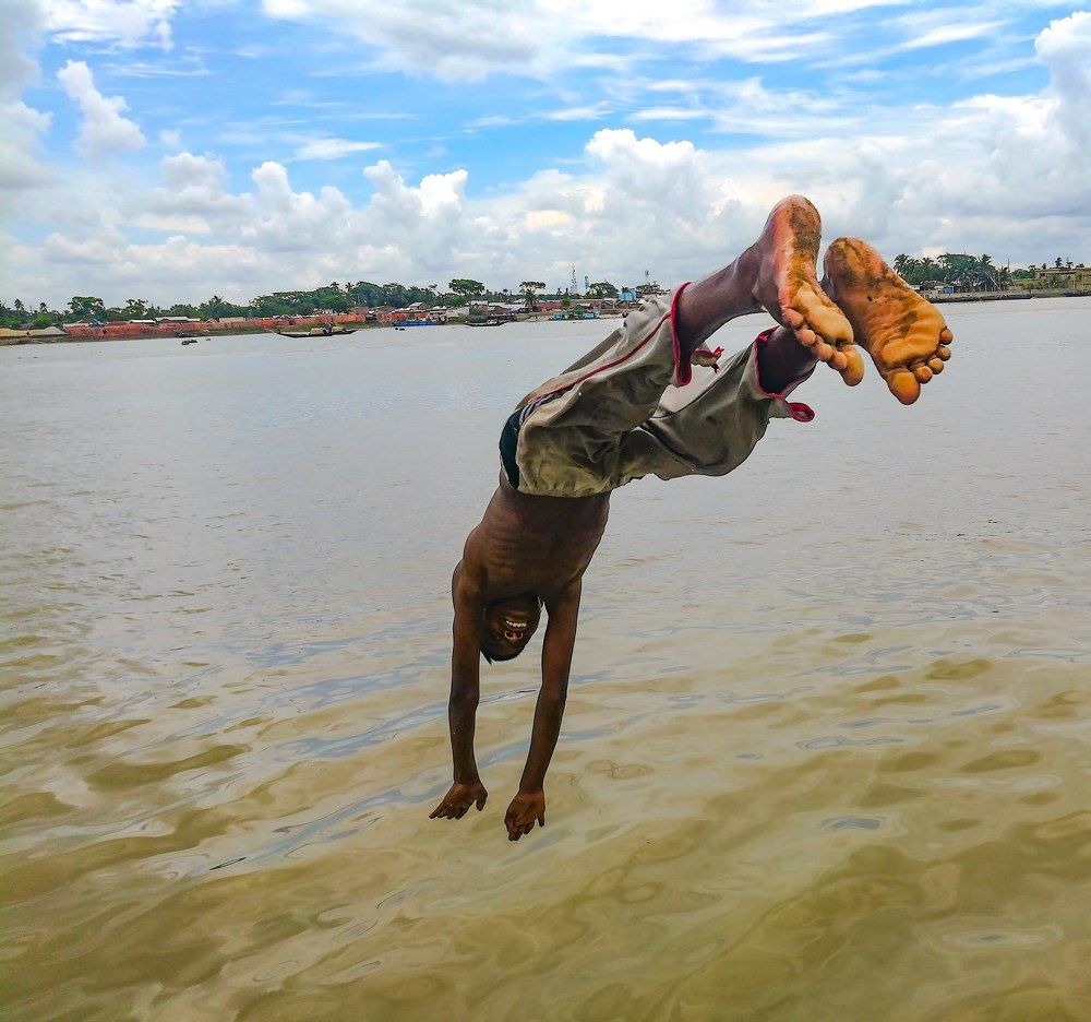 jump into river