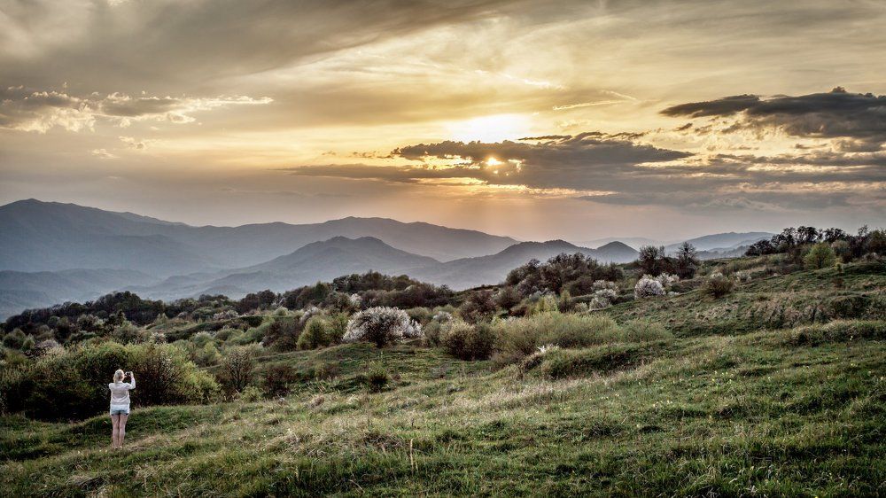 Закат в горах