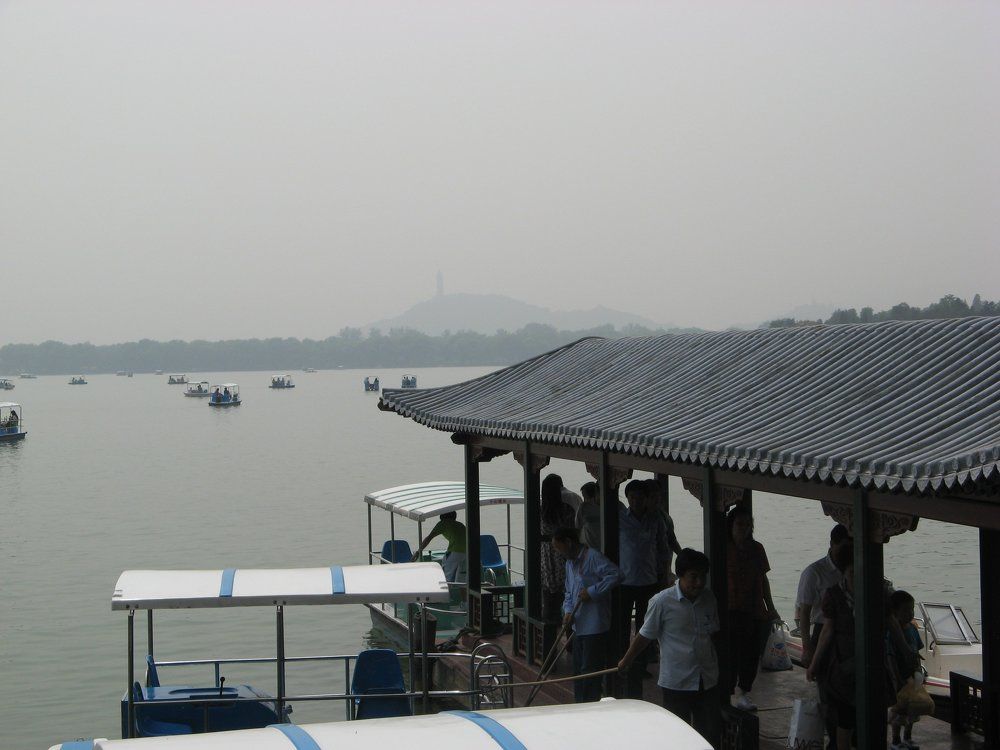 Fog on the Great Lake of the Imperial Summer Palace.Beijing.