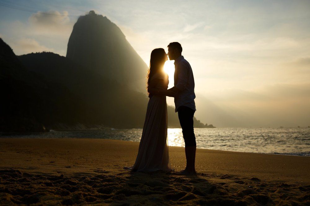 Honey moon and the sunrise