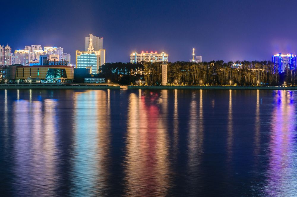 Китай ночью