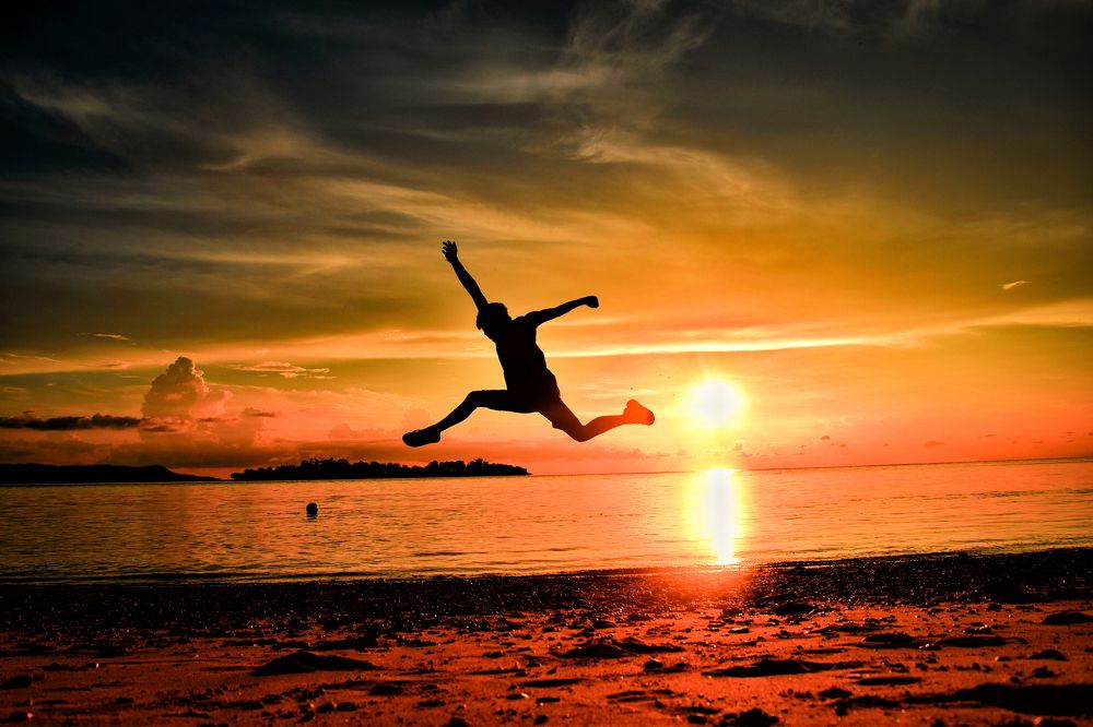 Walking on sunset