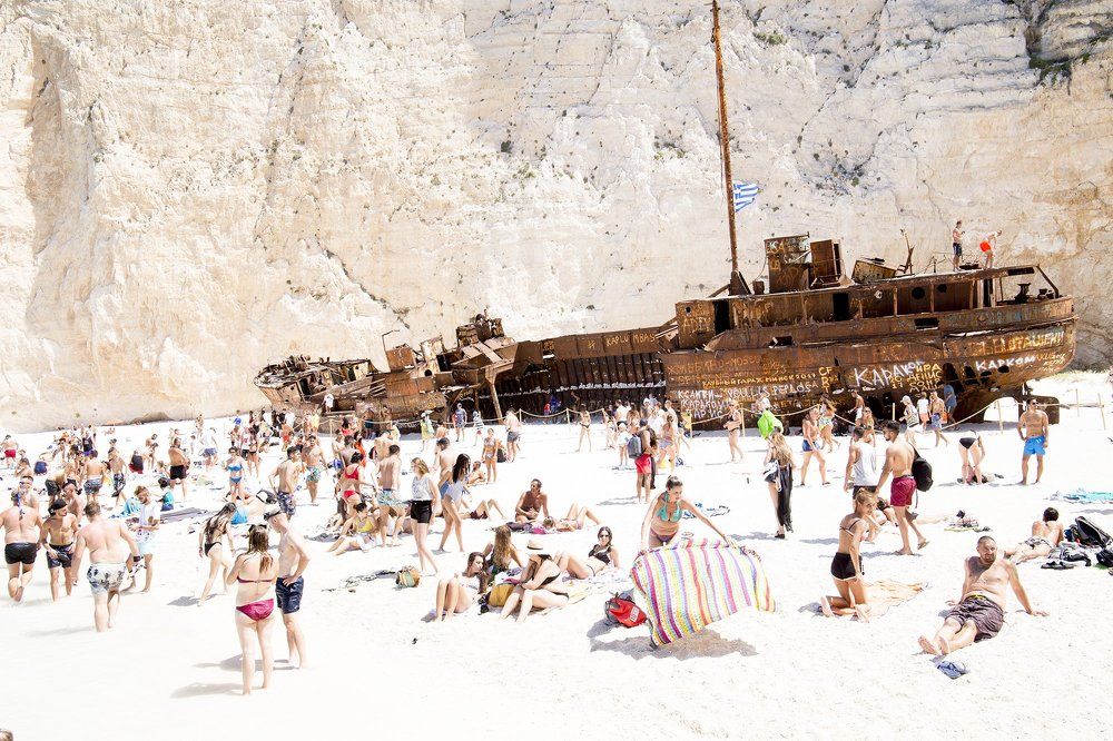 The tourist  and landscape