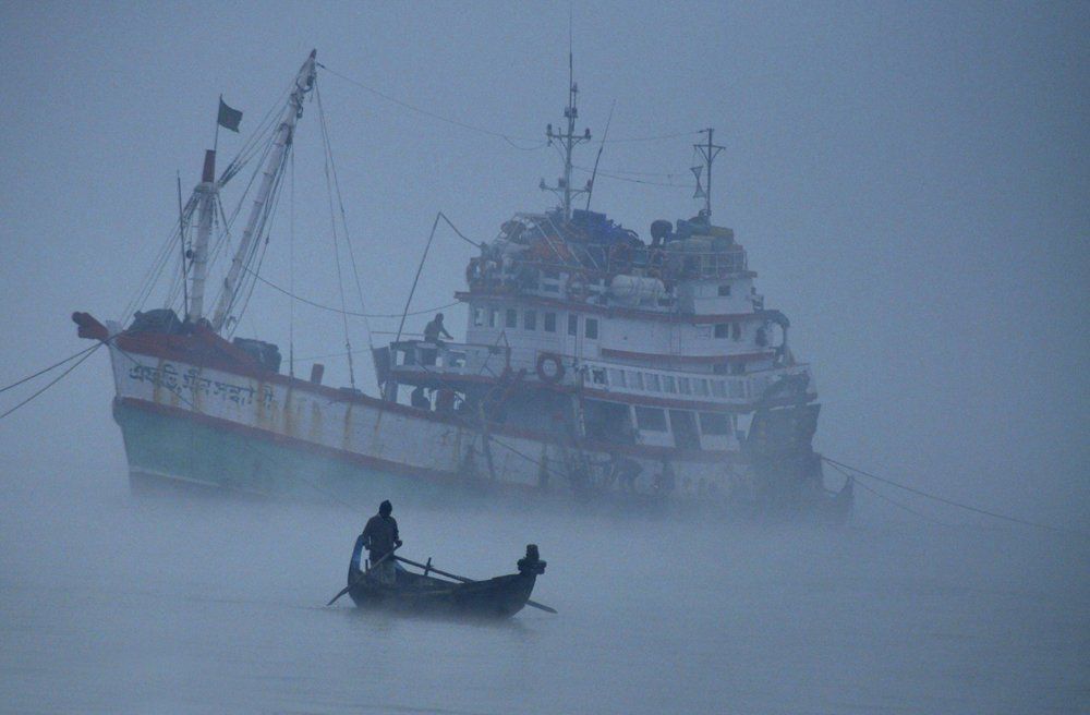 fog in the Karnaphuli river