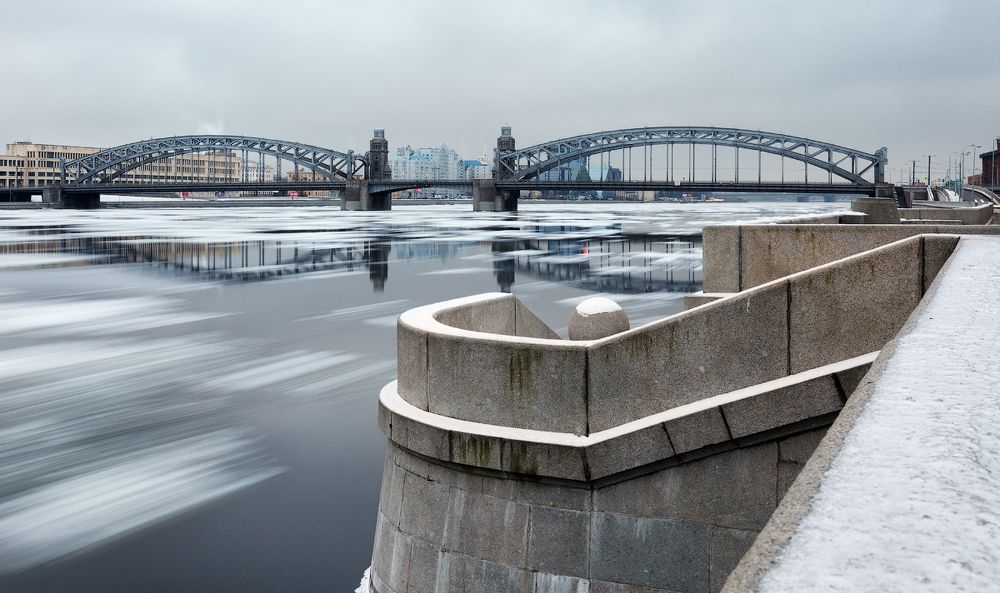 Большеохтинский мост (Мост Петра Великого).