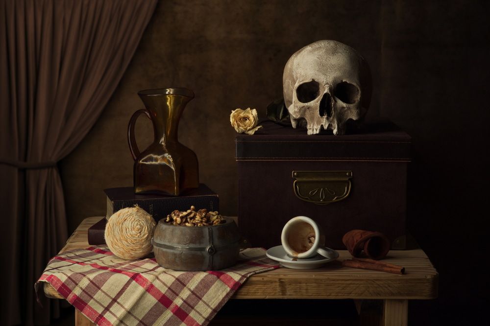 Still life with coffee cup