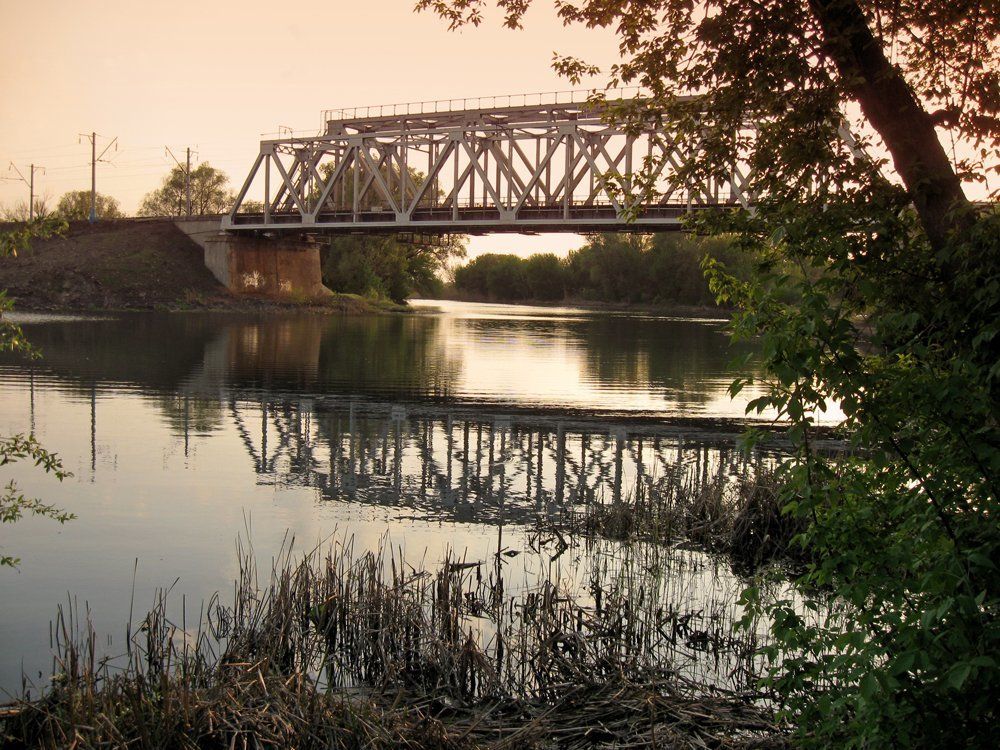 ЖД мост вечер