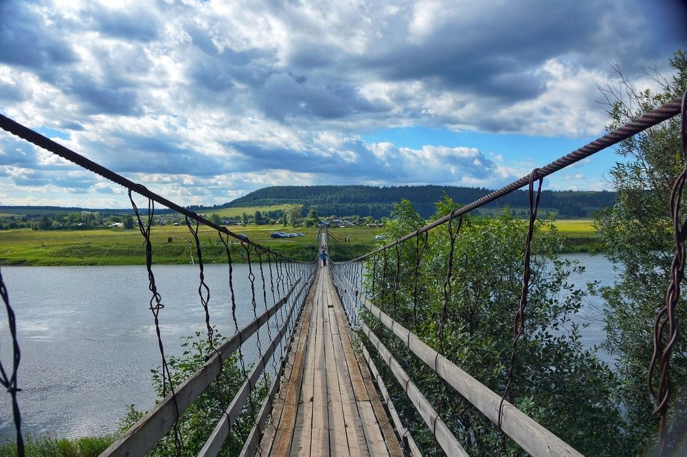 Подвесной мост через Сылву