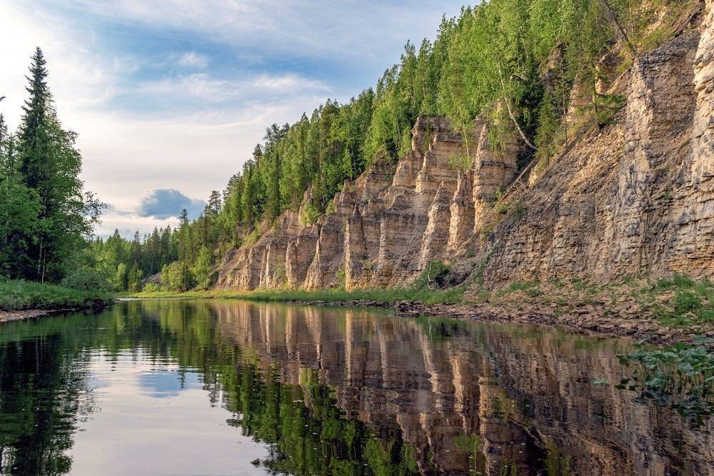Крутые яры берегов реки Каменка