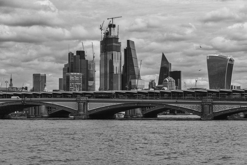 Cityscape In Black And White