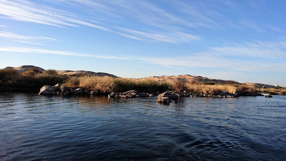 The Nile River from Aswan-Egypt