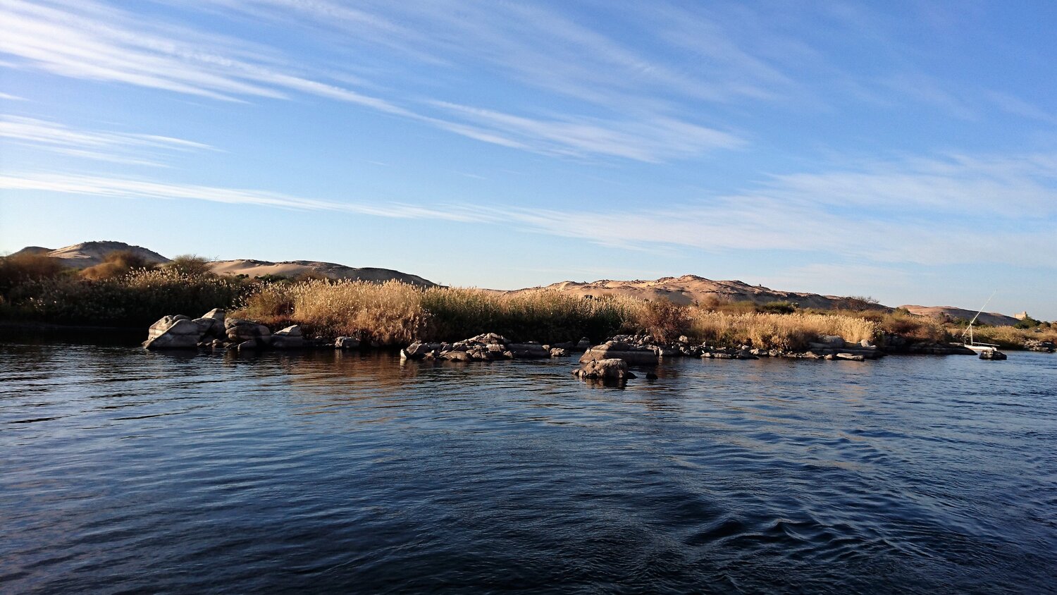 The Nile River from Aswan-Egypt
