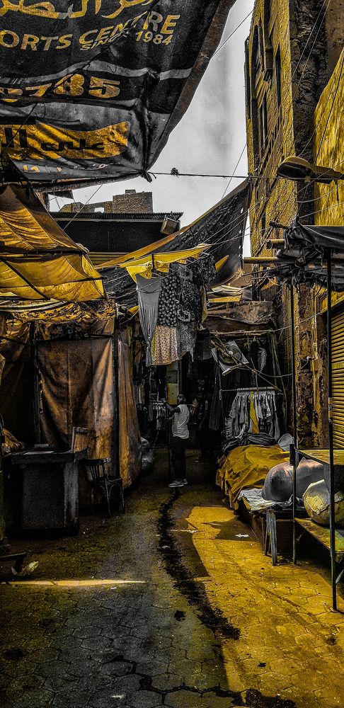 Morning life in the slums of Cairo