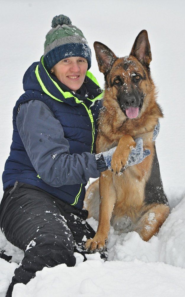 Девушка с овчаркой