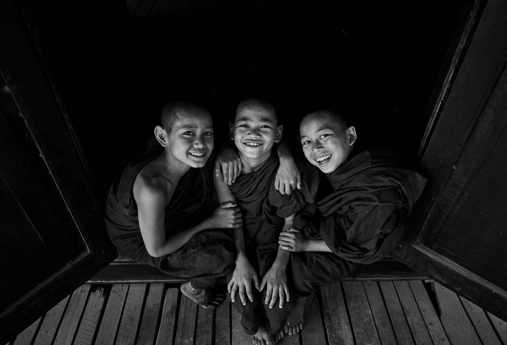 Novice Monks in Myanmar