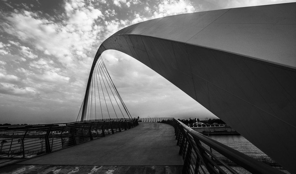 Iconic Bridge over Dubai Canal.