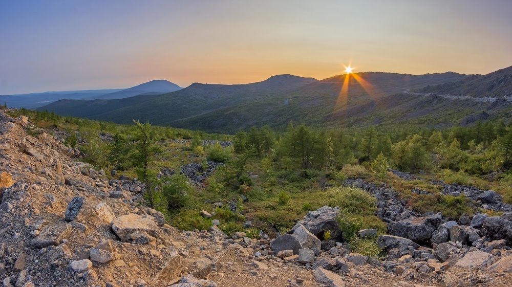 Закат на Северном Урале
