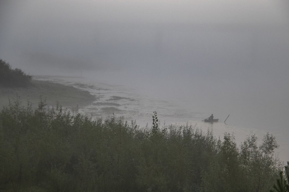 утренний туман на реке