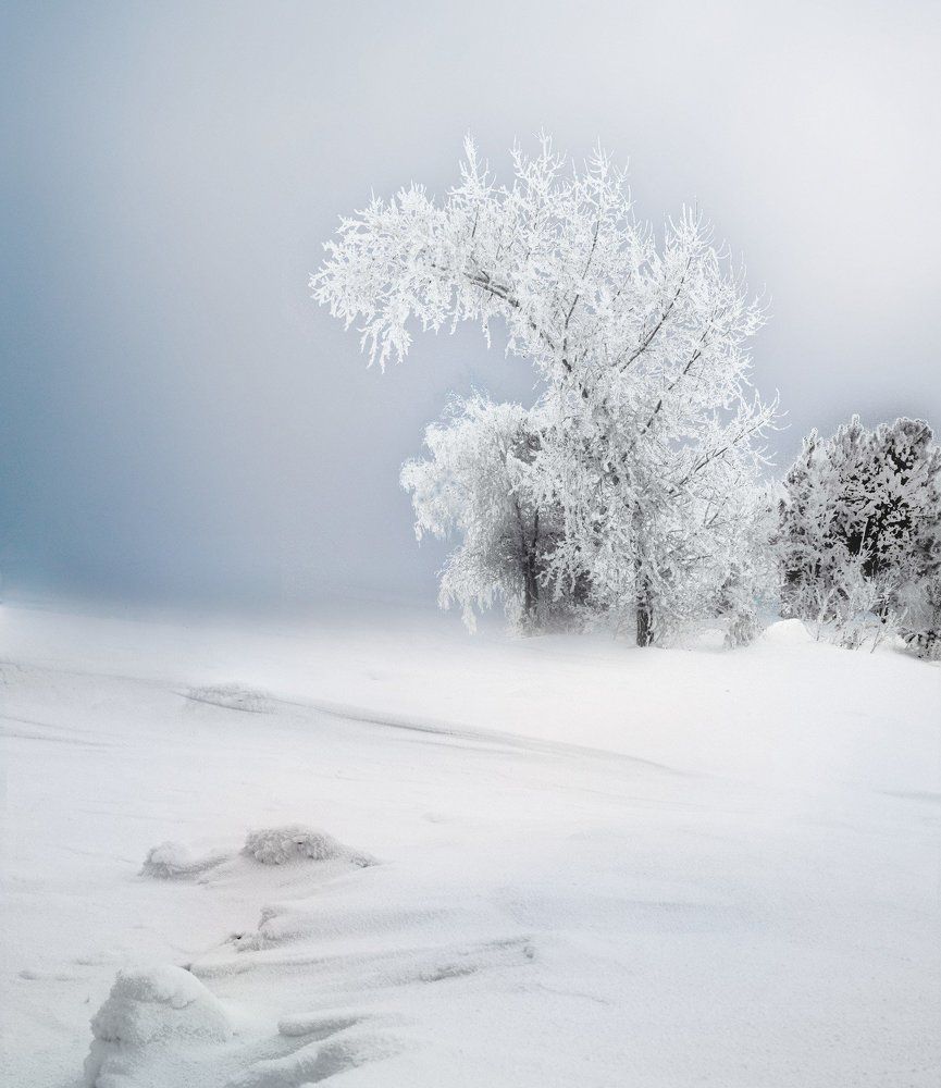 Морозный туман на Енисее