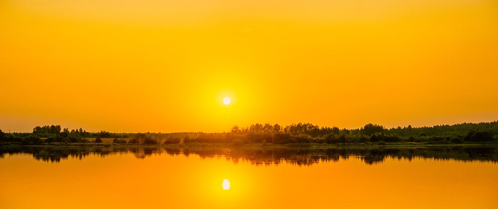 Тёплый цвет заката