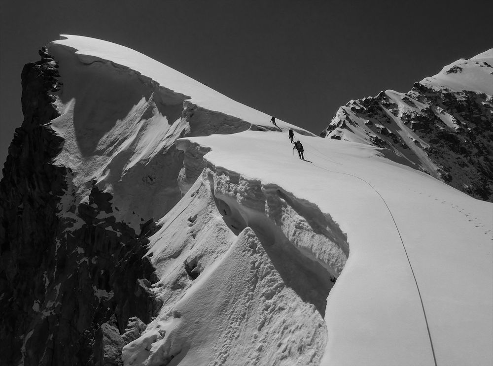 найдутся силы завершить подъем, шагов последних лента исчезает...