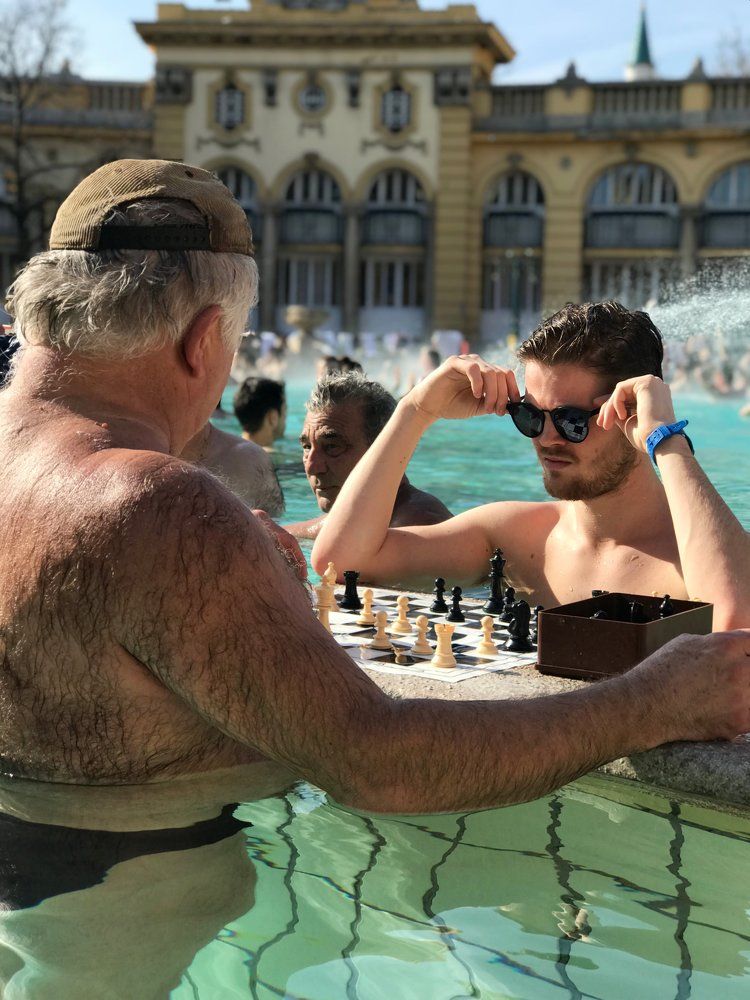 Утро в бассейне