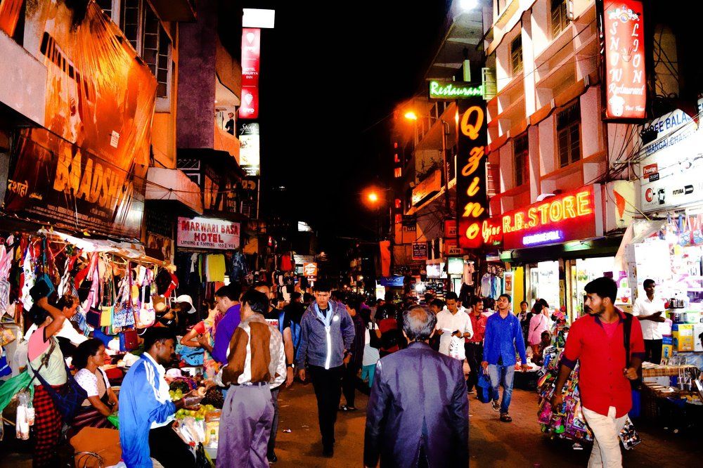 colourfull night Police bazar, Shillong, India