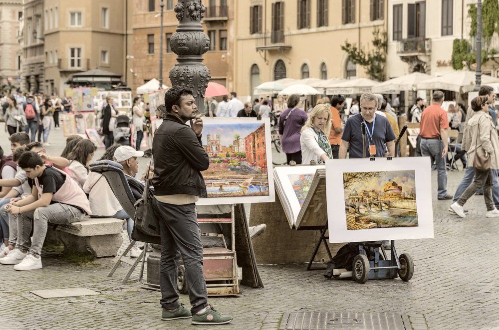 Рим. На Пьяцца Навона.