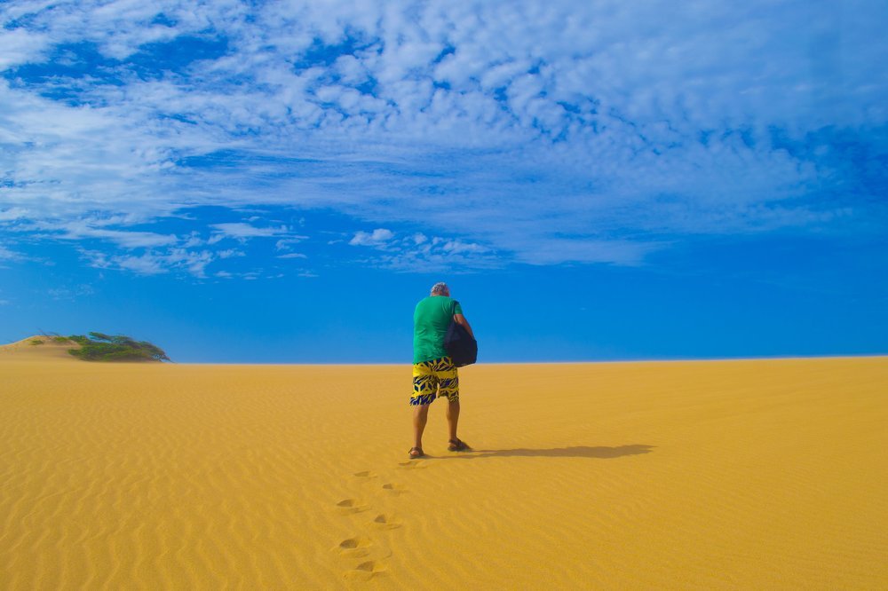way to the Punta Gallina's beach