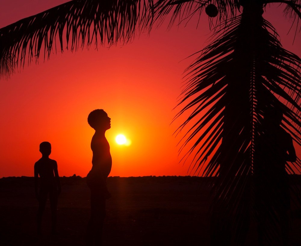 kids in Riohacha's beach