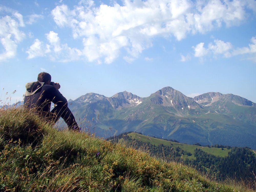 Вид с перевала Трю.
